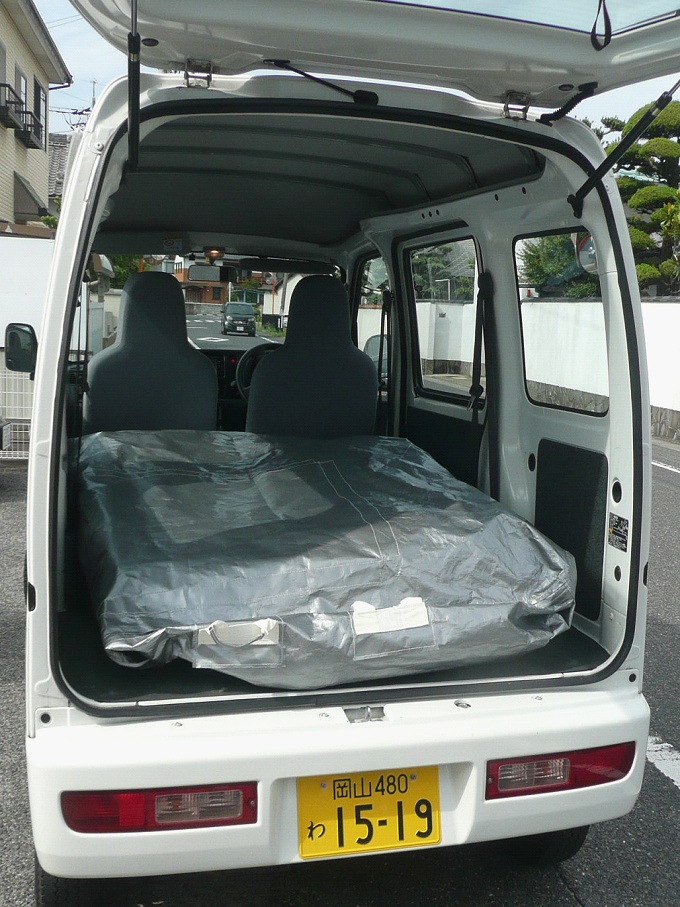 組立式 LCコンテナ 軽自動車積載例